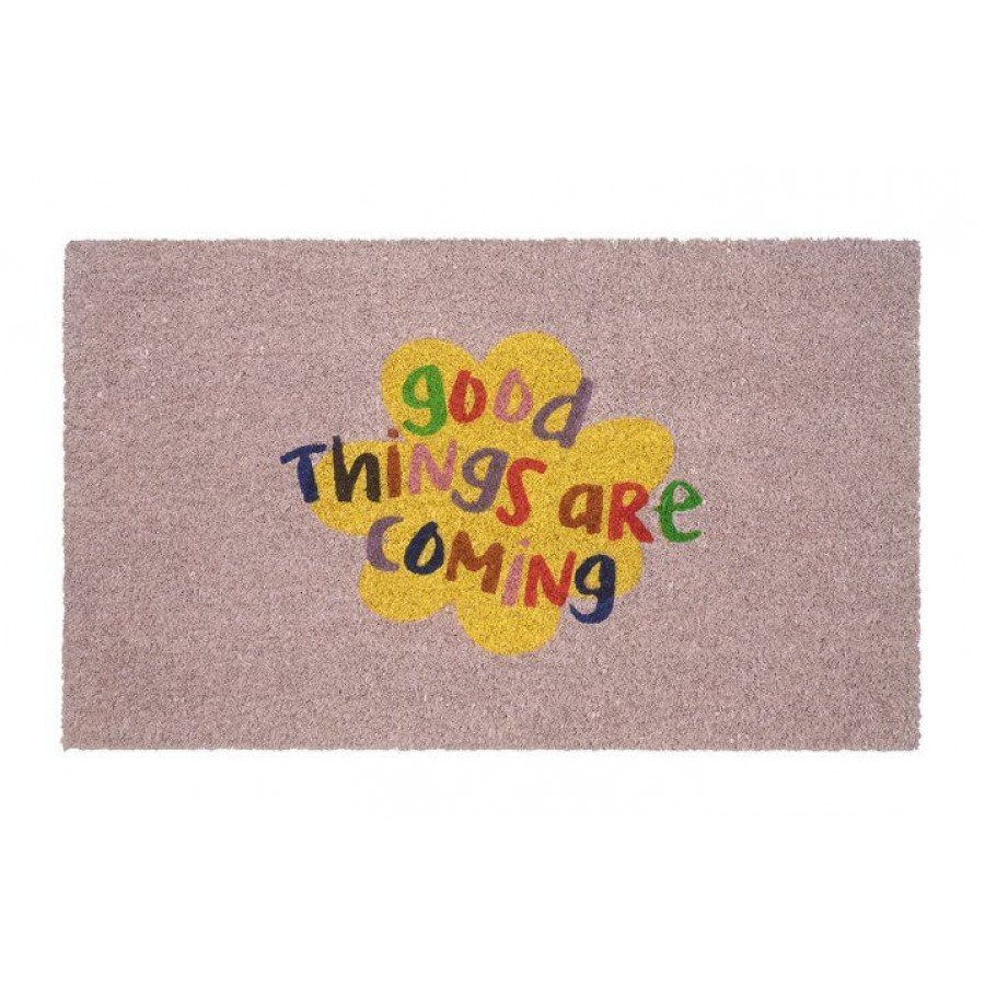Πατάκι Εισόδου Κοκοφοίνικας  "Good Things Are Coming" Gift Company  1123101014 45 x 75 εκ. Χαλάκια Εισόδου